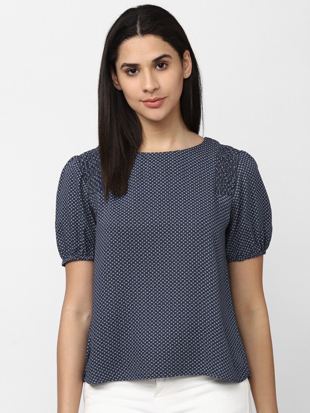 

Van Heusen Woman Print Top, Navy blue
