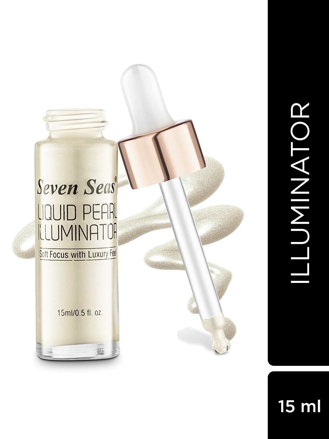 

Seven Seas Soft Focus Liquid Pearl Illuminator Face Highlighter 15ml - Magic 104, Off white