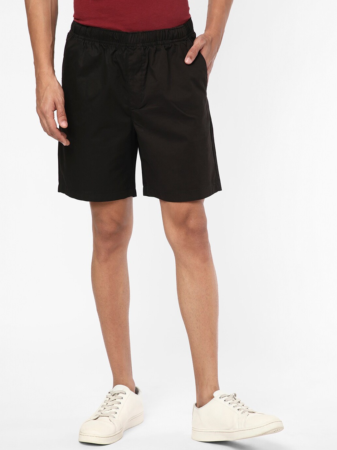 

R&B Men Cotton Shorts, Black