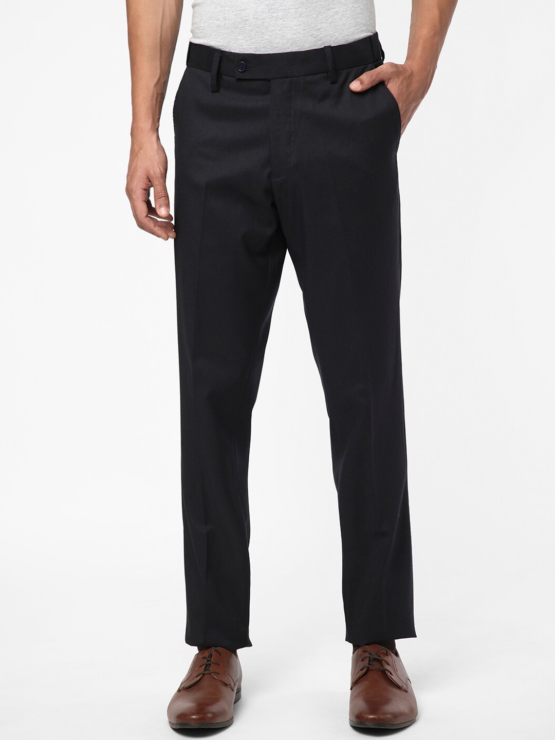 

R&B Men Pleated Trousers, Black