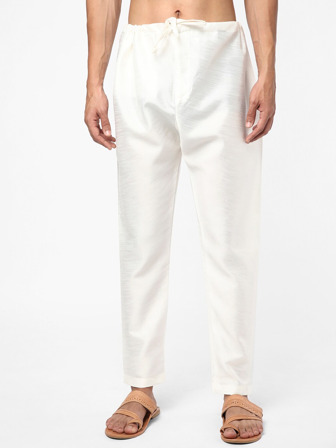 

R&B Men Self-Design Pyjamas, White