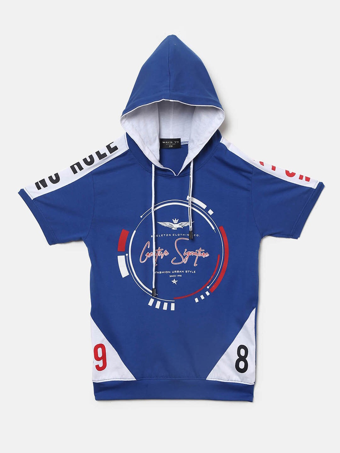 

V-Mart Boys Typography Printed T-shirt, Blue
