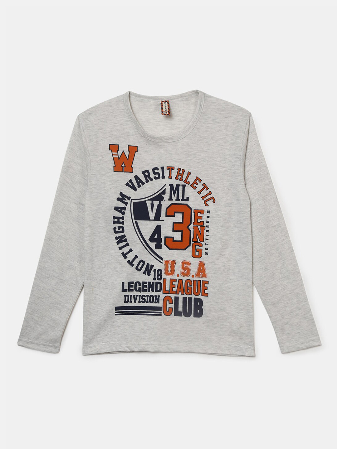 

V-Mart Boys Typography Printed Cotton T-shirt, Beige