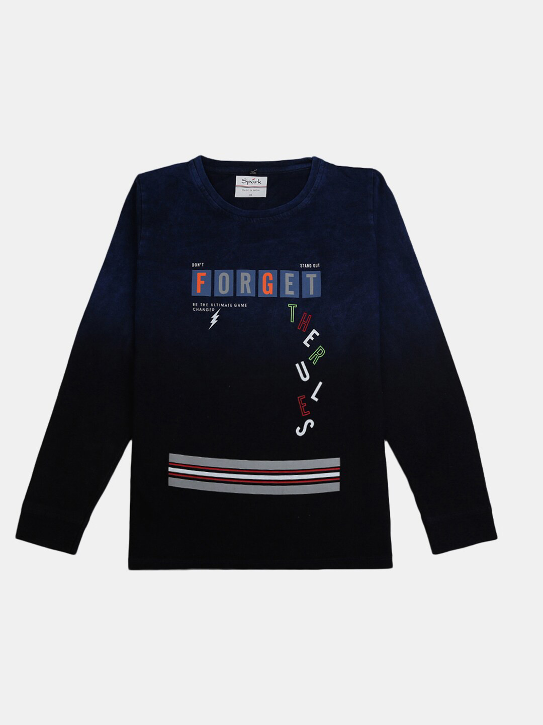 

V-Mart Boys Typography Printed Cotton T-shirt, Navy blue