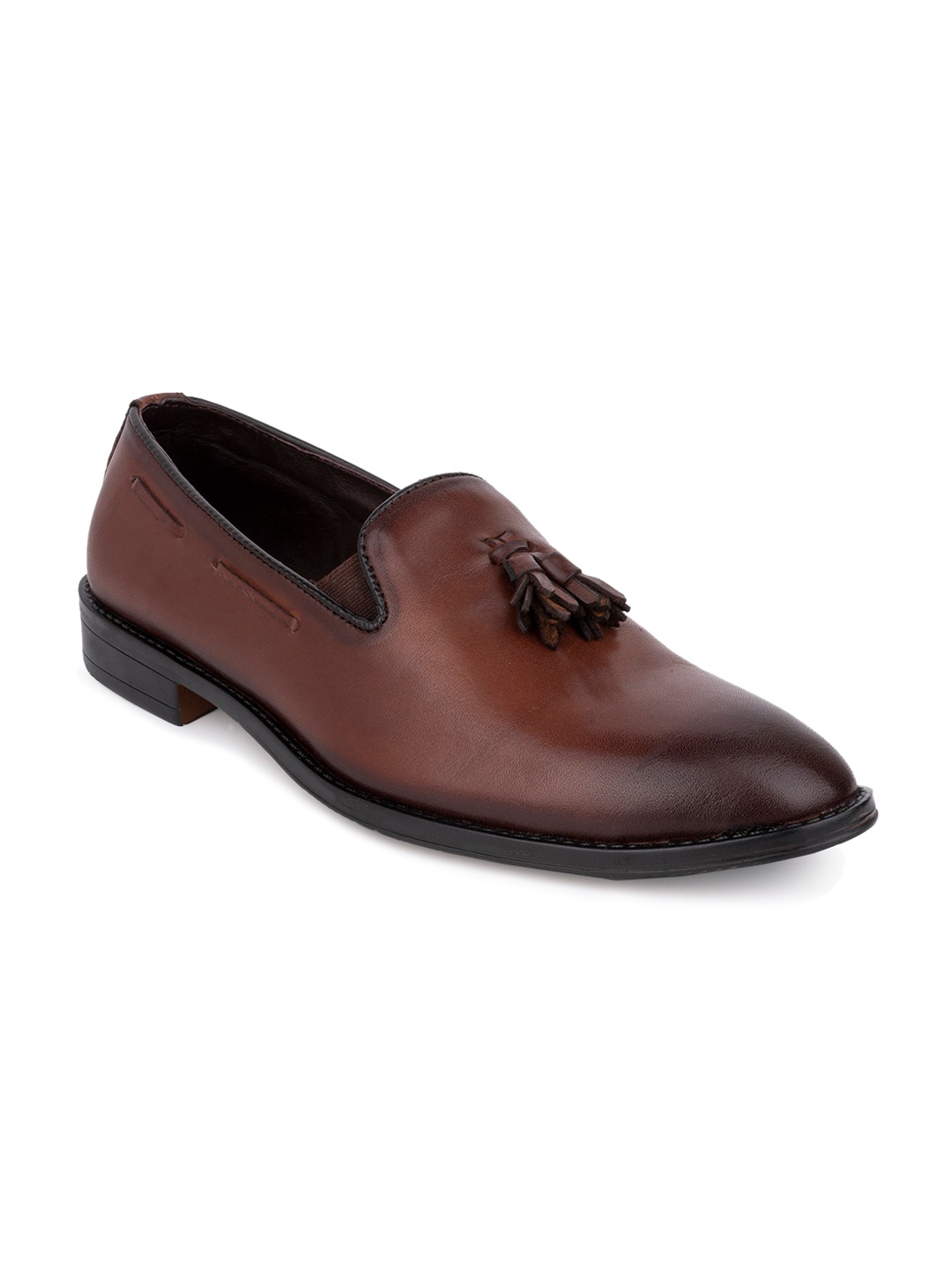 

LA BOTTE Men Leather Tassel Loafers, Brown