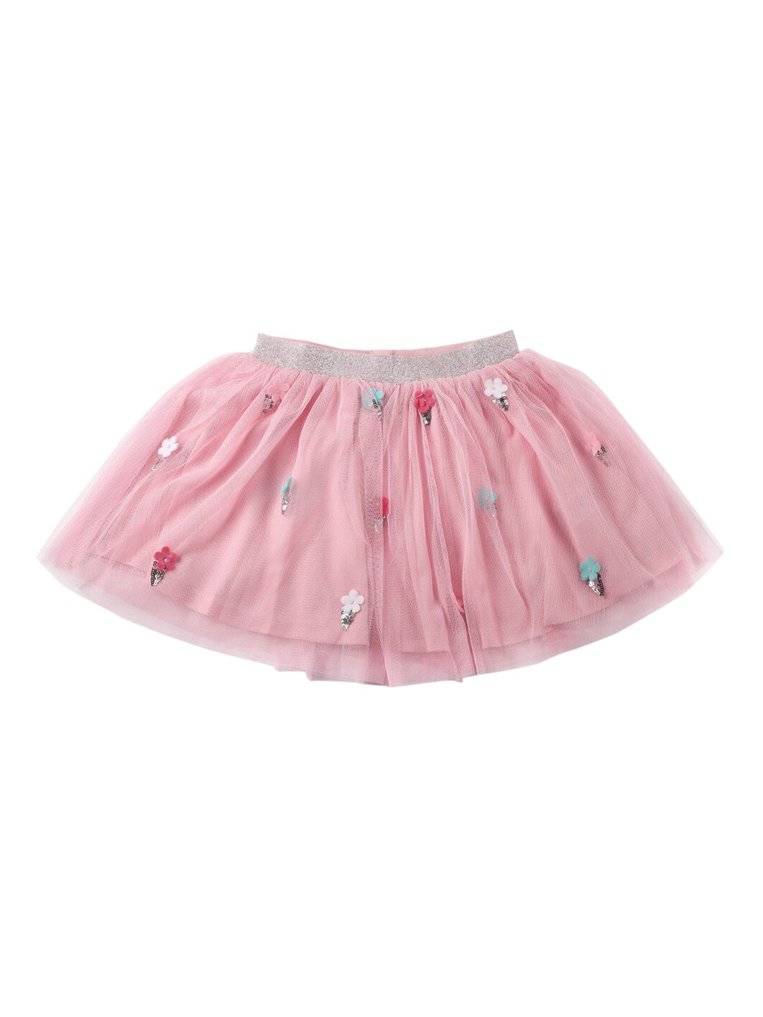 

Peter England Girls Embellished Pure Cotton Flared Mini Skirt, Pink