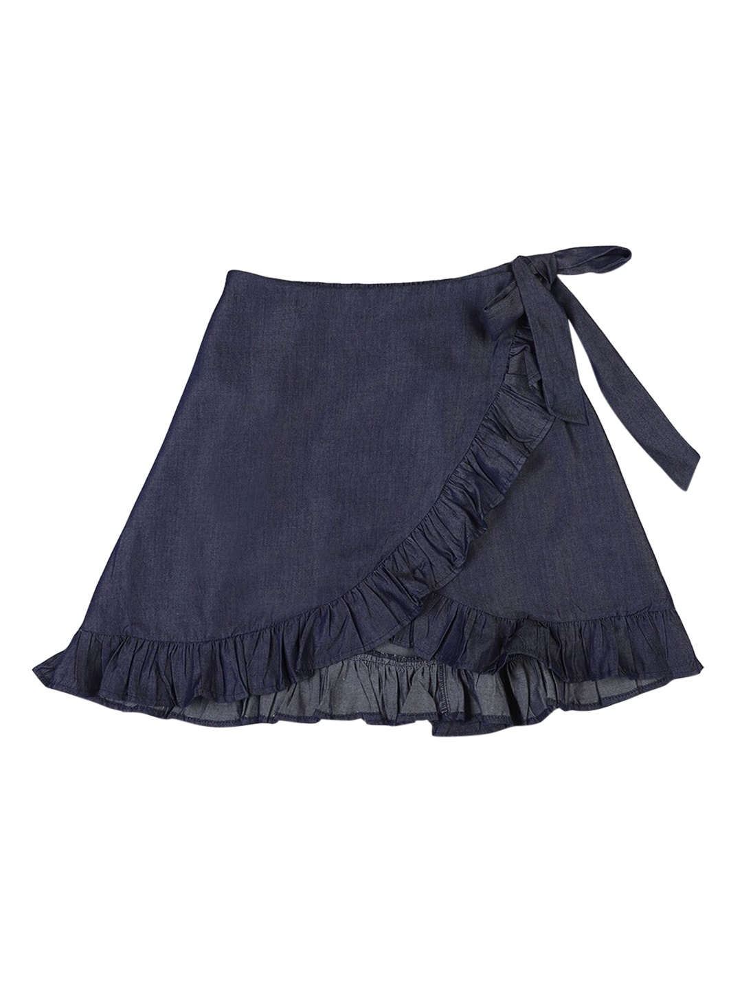 

Peter England Girls Wrap around Flared Skirt, Navy blue