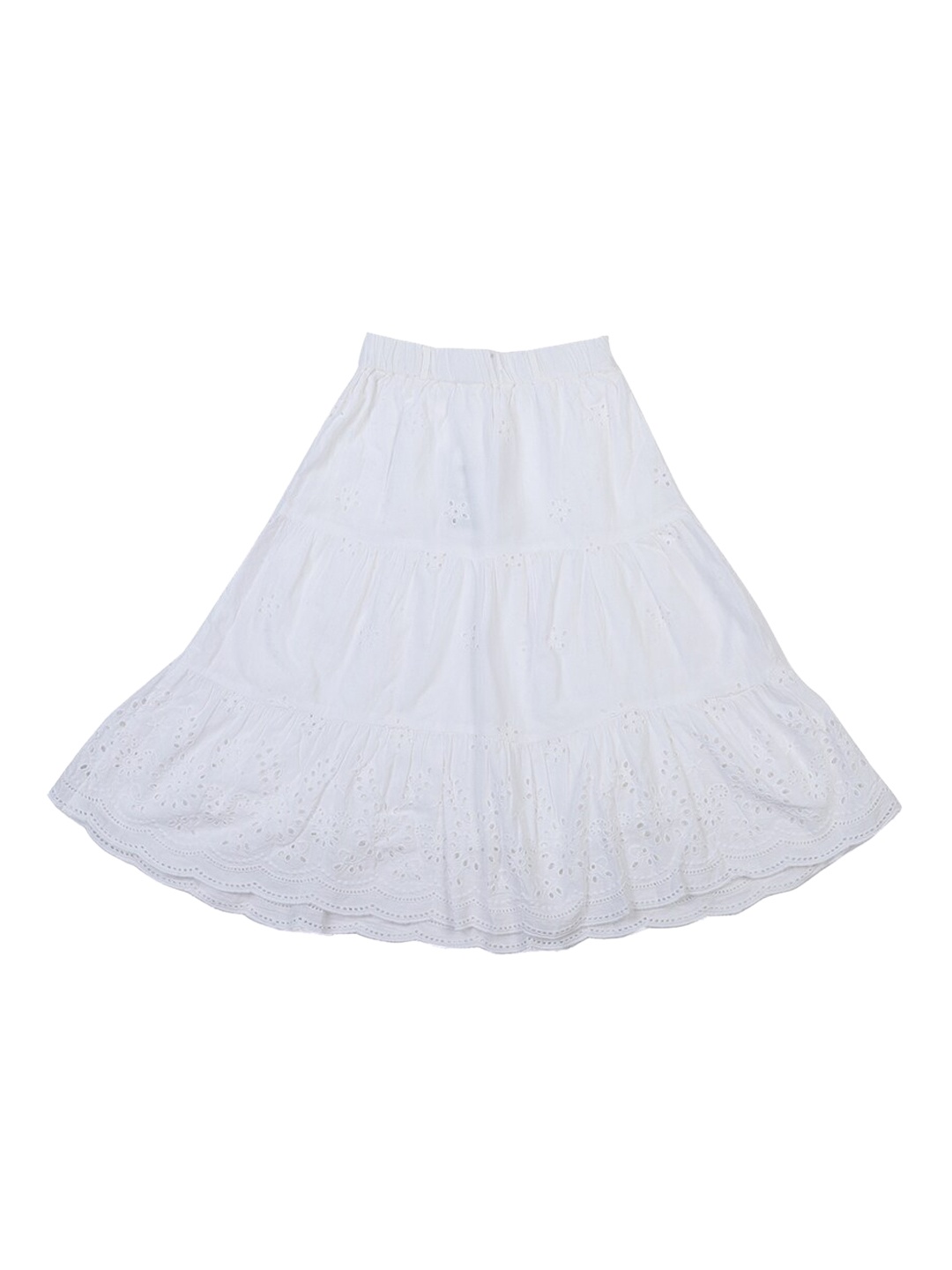 

Peter England Girls Pure Cotton Flared Maxi Skirt, White