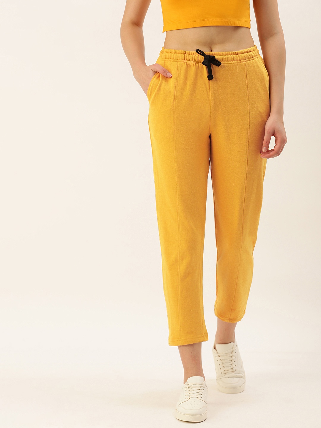 

ARISE Women Yellow Solid Track Pants