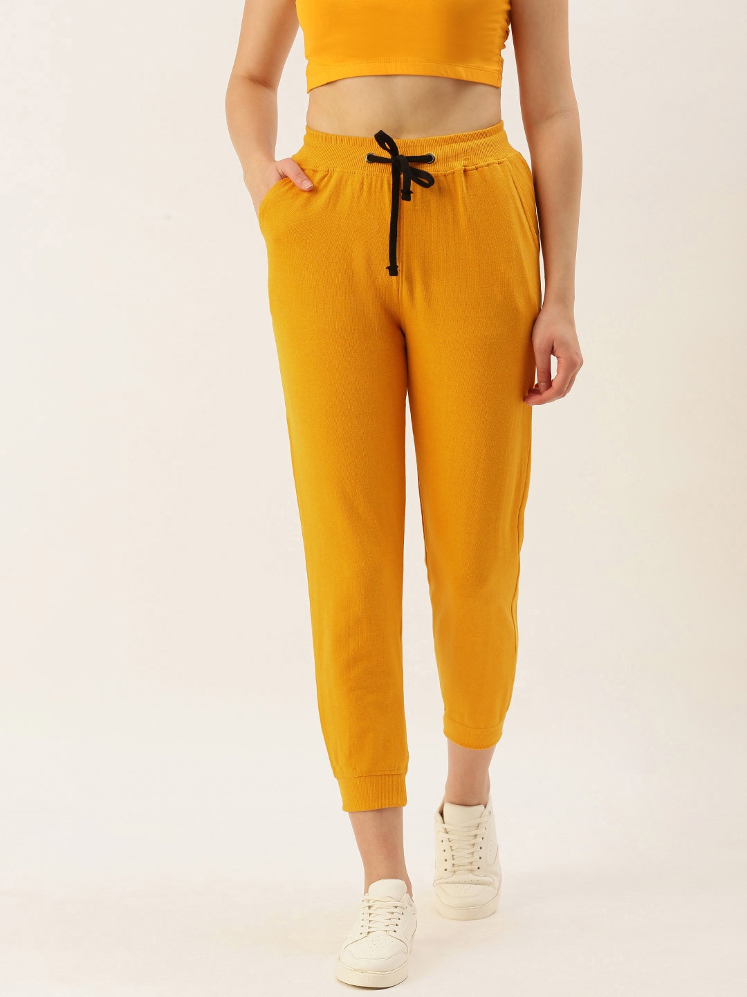 

ARISE Women Crop Length Joggers, Yellow