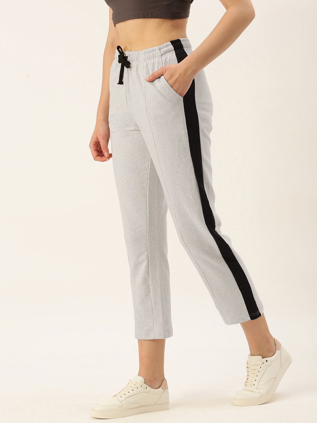 

ARISE Women Crop Length Track Pants, Grey