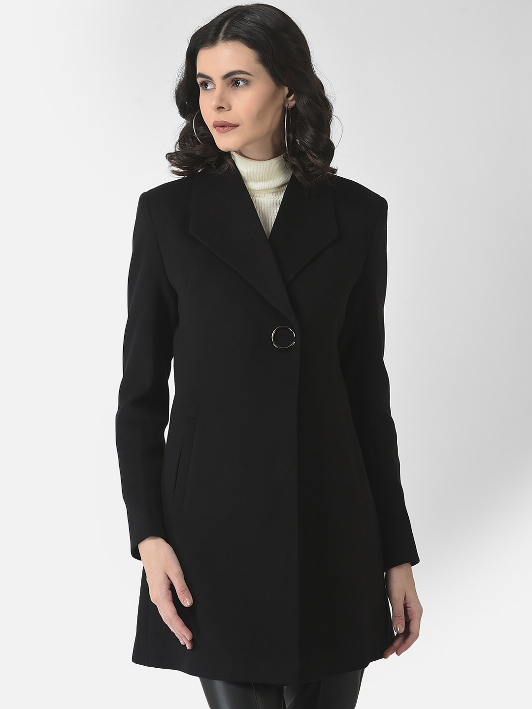 

Crimsoune Club Women A-Line OverCoat, Black