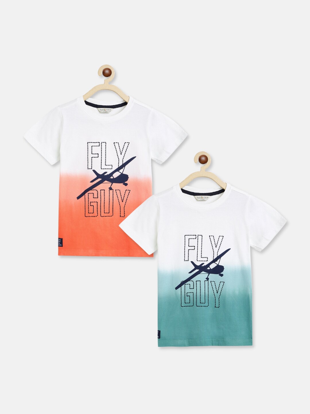 

TALES & STORIES Boys Pack Of Two Printed T-shirt, Multi