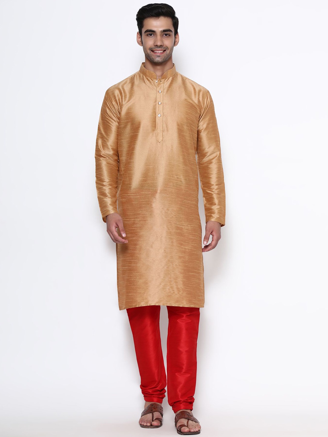 

PREMROOP- THE STYLE YOU LOVE Men Kurta with Pyjamas, Brown