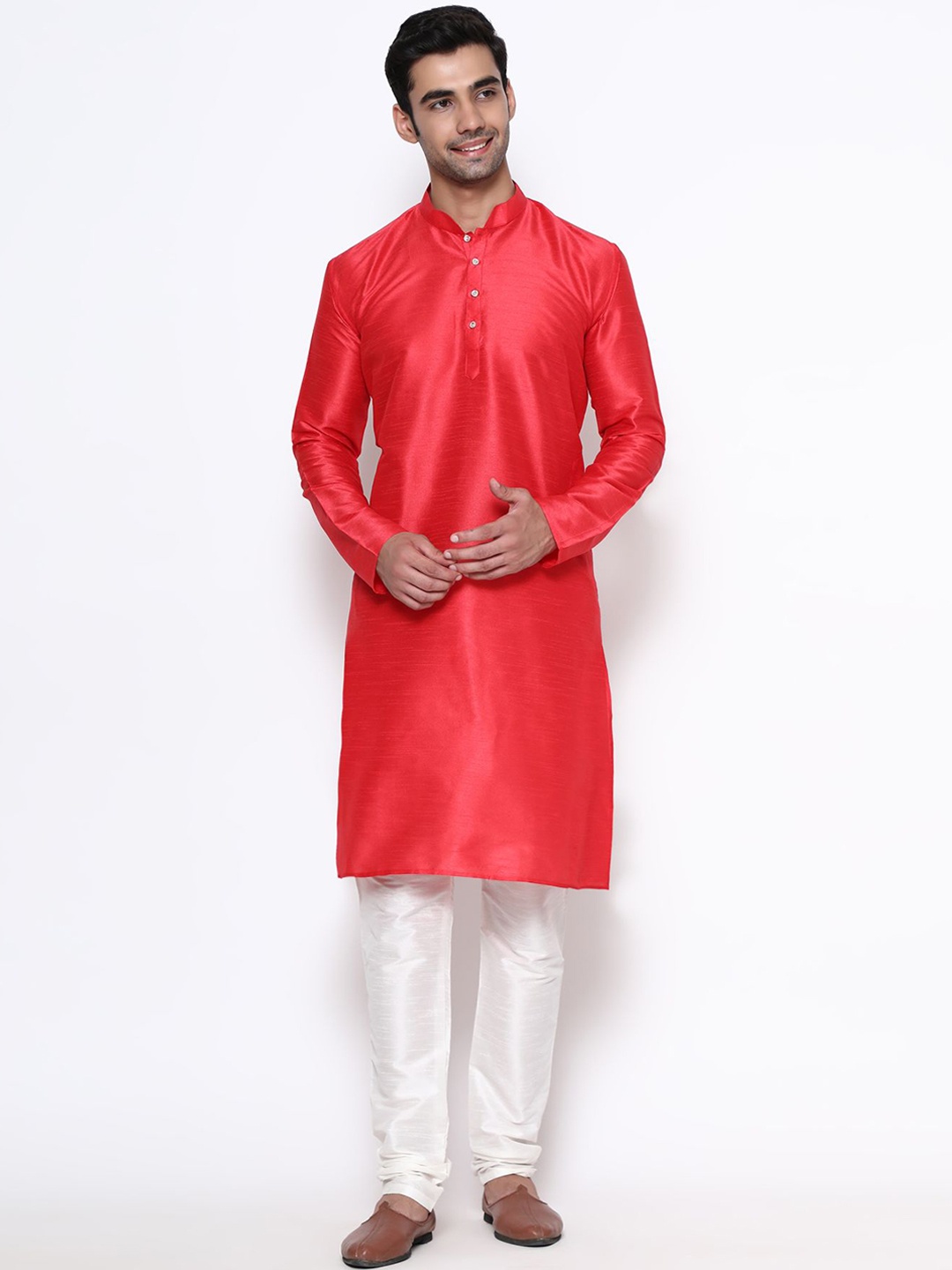 

PREMROOP- THE STYLE YOU LOVE Men Kurta With Pyjamas, Fuchsia