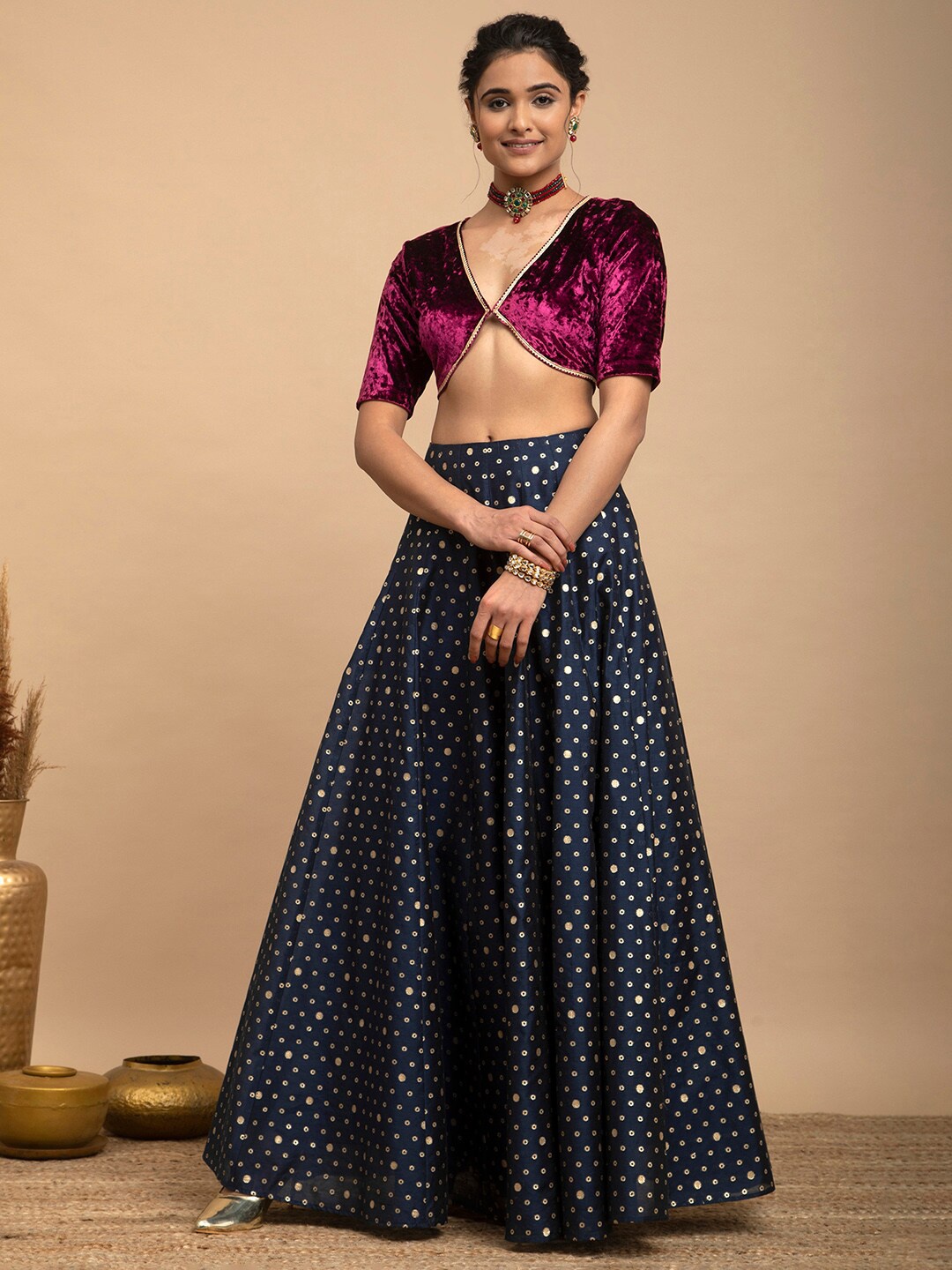 

Pink Fort Ready to Wear Lehenga & Choli, Purple