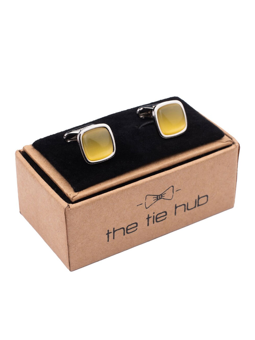 

The Tie Hub Square Cufflink, Yellow