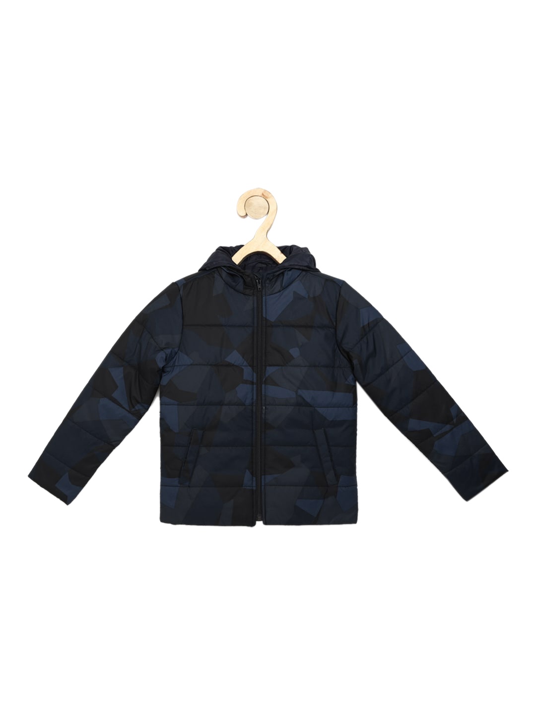 

Allen Solly Junior Boys Camouflage Padded Jacket, Navy blue