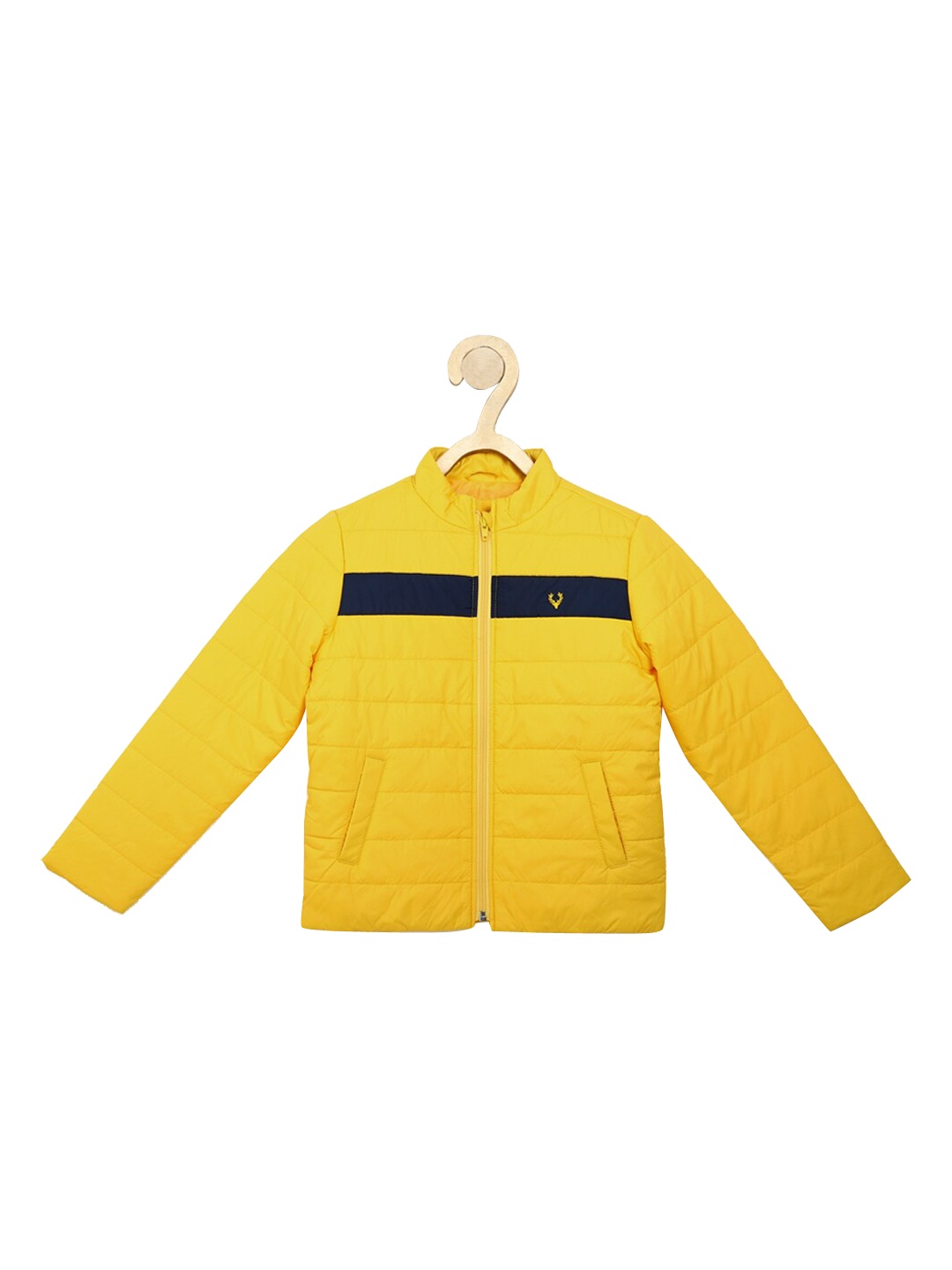 

Allen Solly Junior Boys Colourblocked Bomber Jacket, Yellow