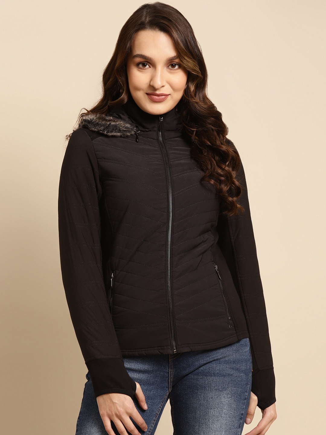 

Lakshita Women Outdoor Padded Jacket, Black