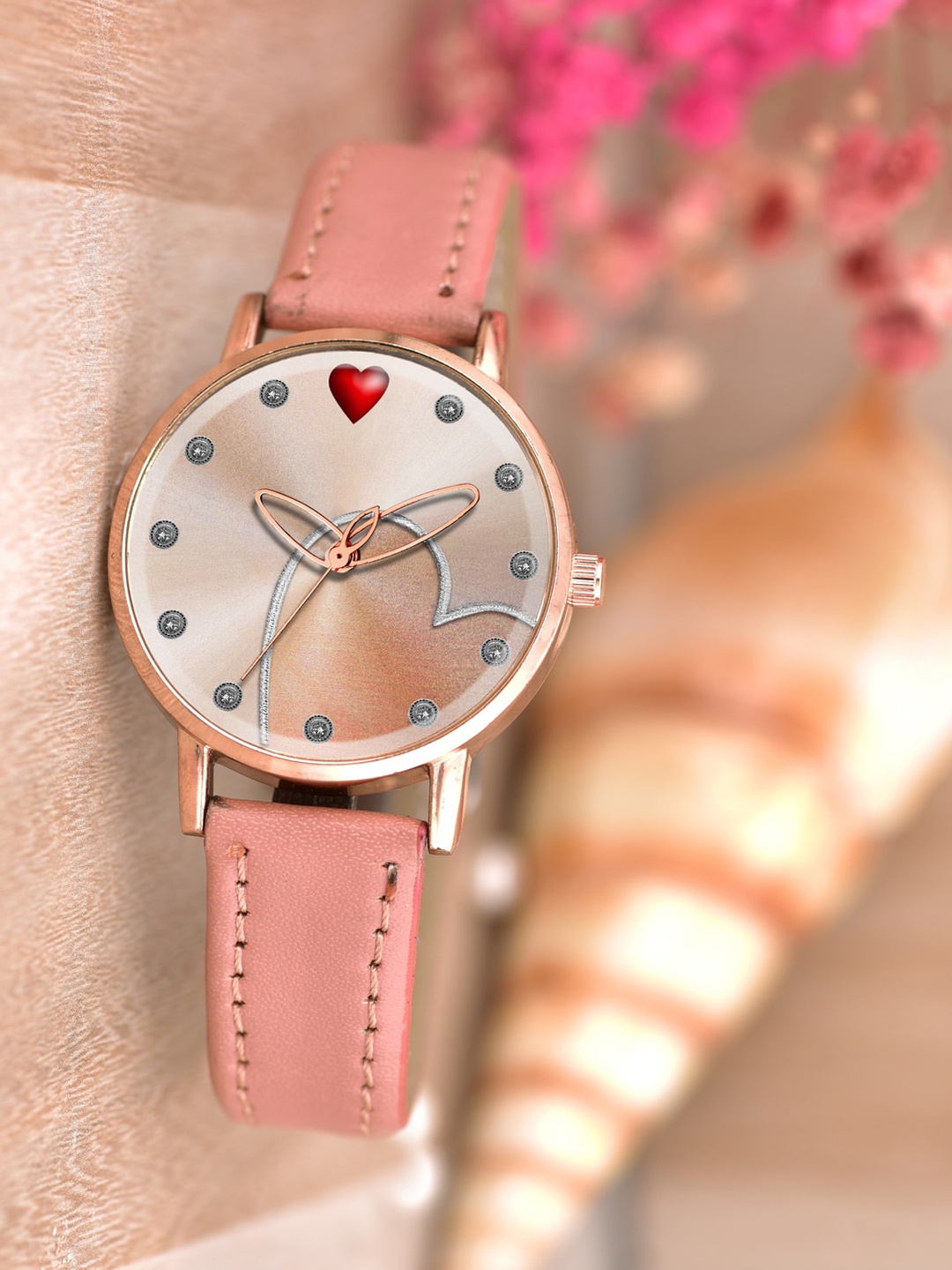 

Wuxi Women Leather Bracelet Style Straps Digital Watch M-873 Pink