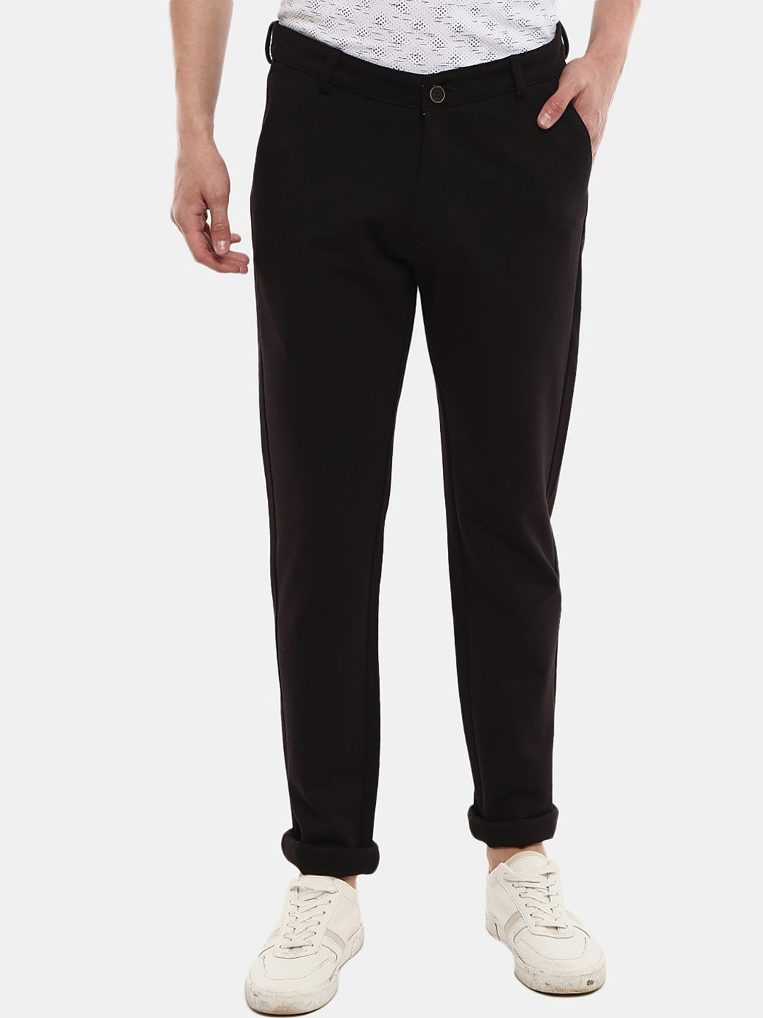 

V-Mart Men Classic Slim Fit Trouser, Black