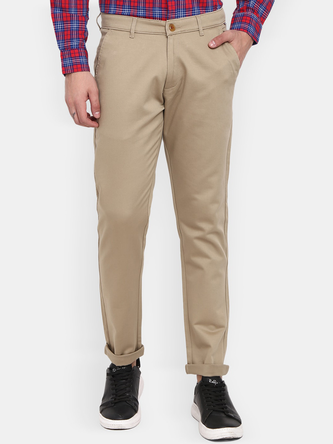 

V-Mart Men Classic Chinos Trousers, Beige