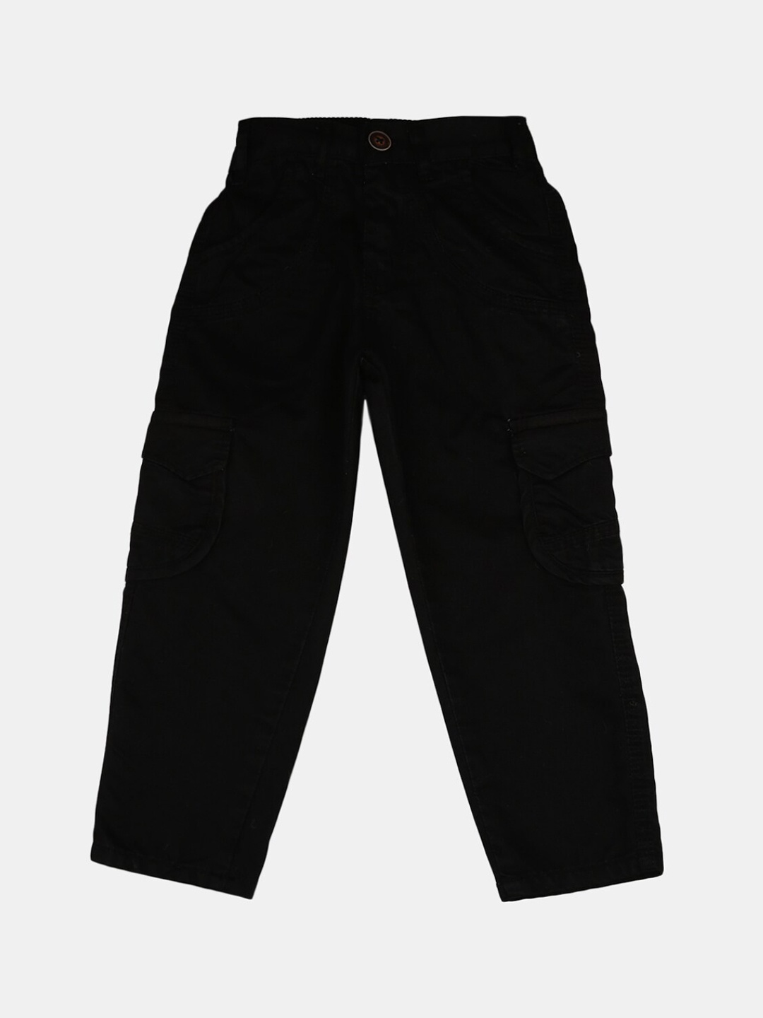 

V-Mart Boys Classic Solid Cargos Trouser, Black