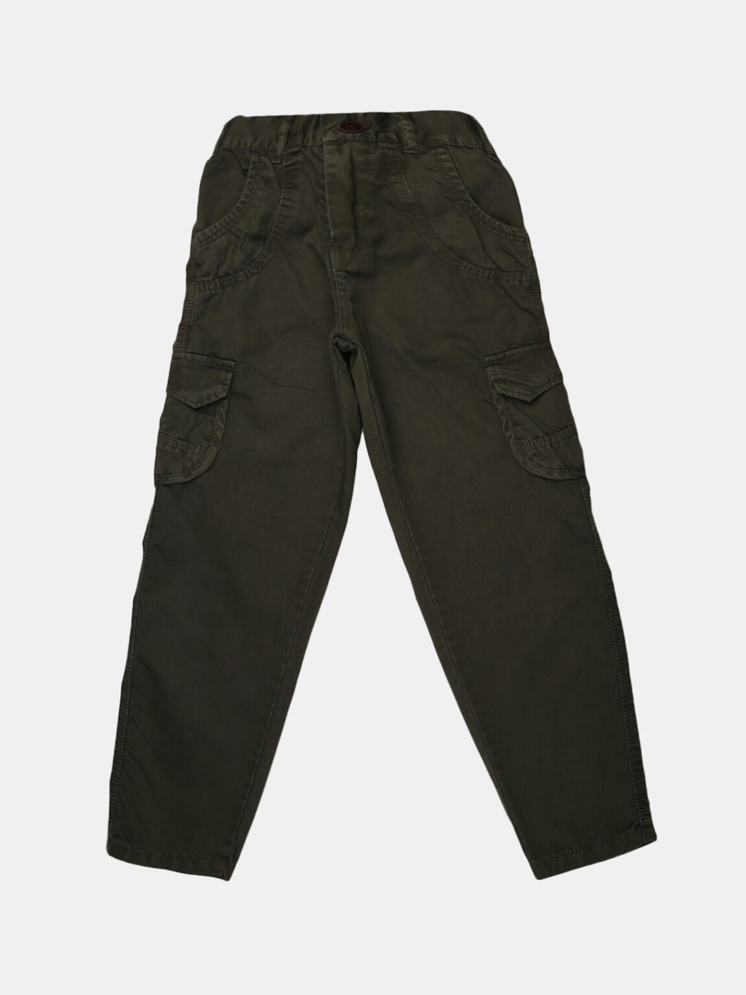 

V-Mart Boys Classic Cargos Trouser, Olive