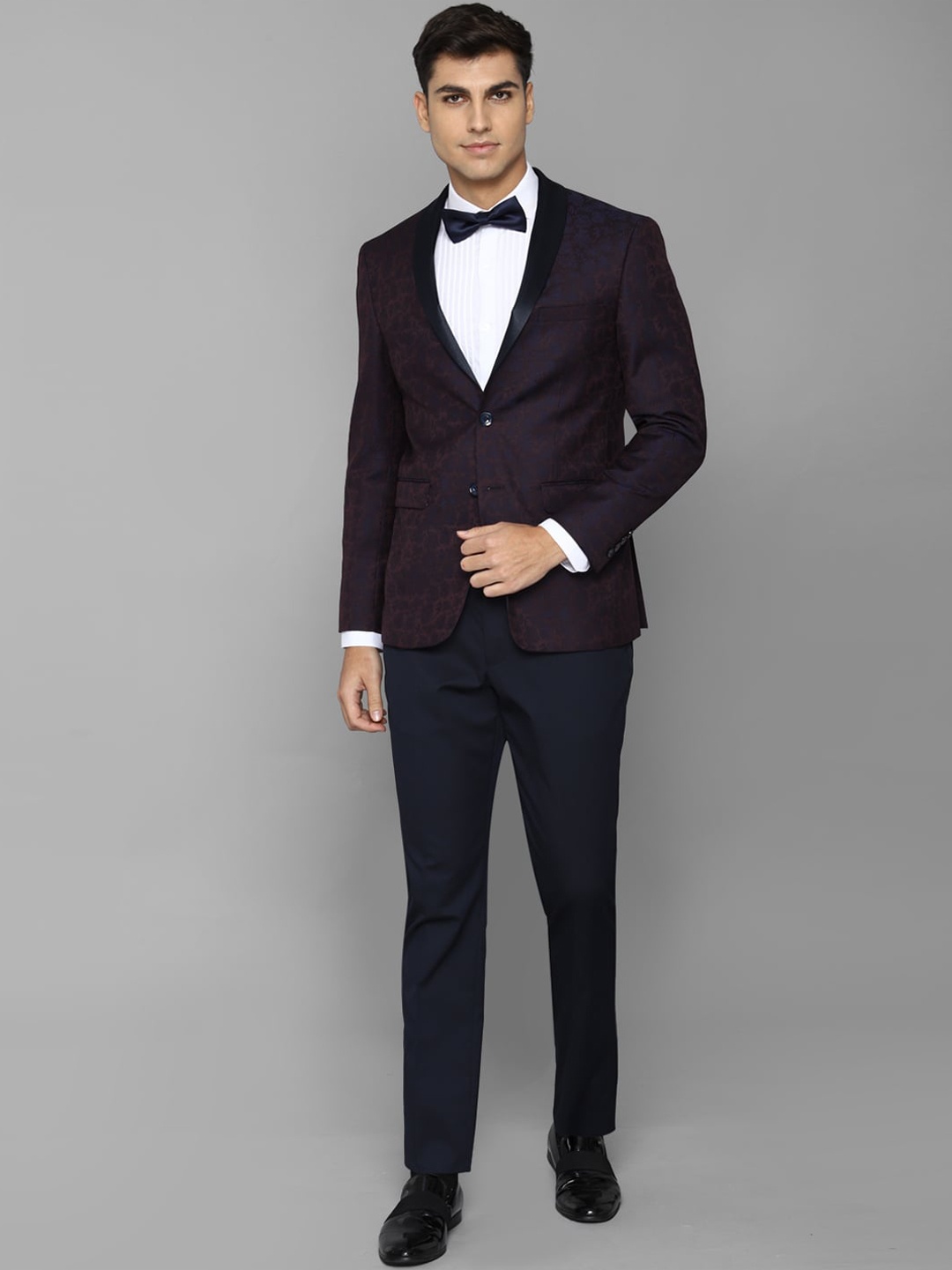 

Allen Solly Men Single-Breasted Two Piece Suit, Navy blue