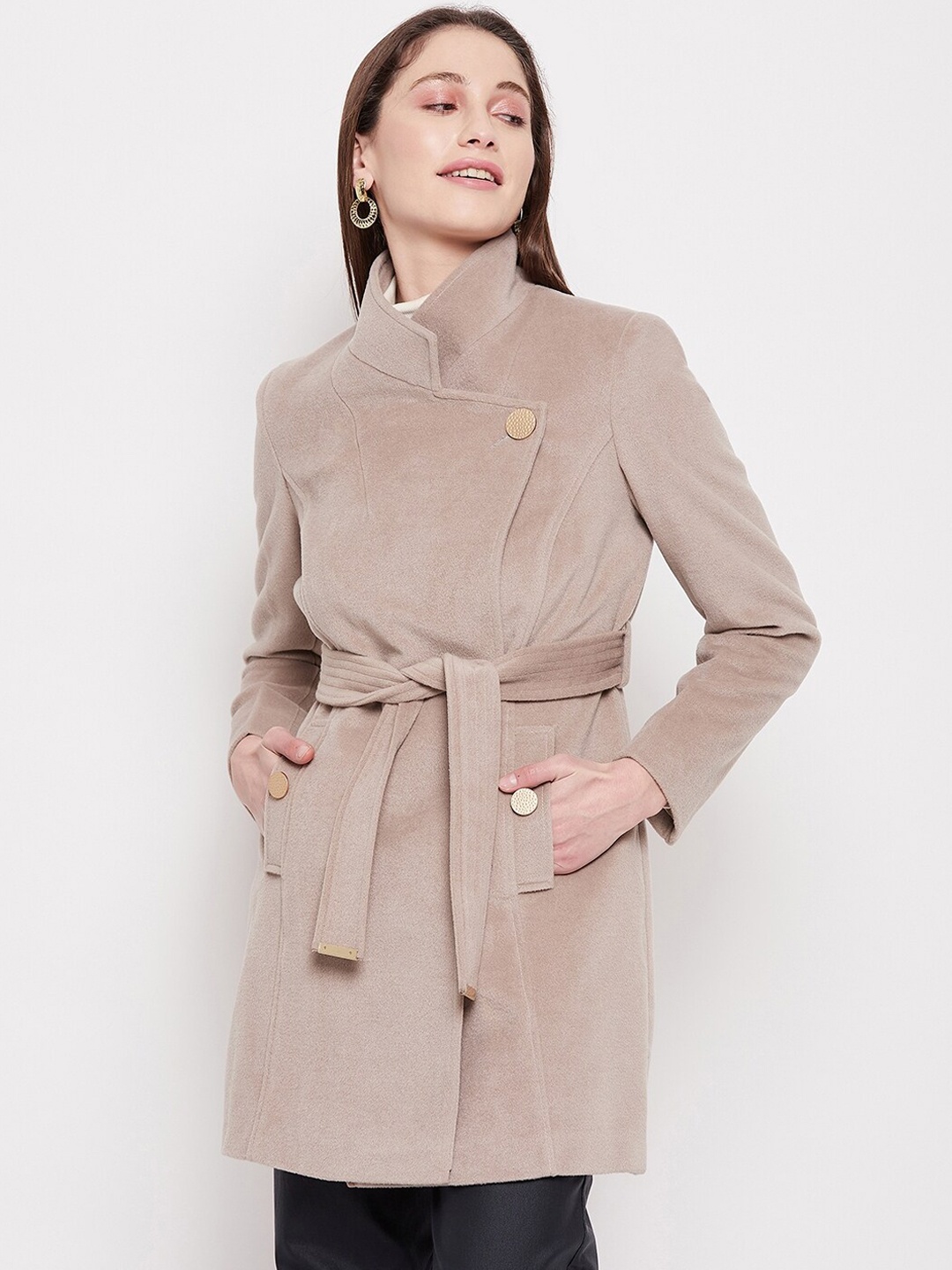 

Madame Women Cotton Trench Coat, Beige