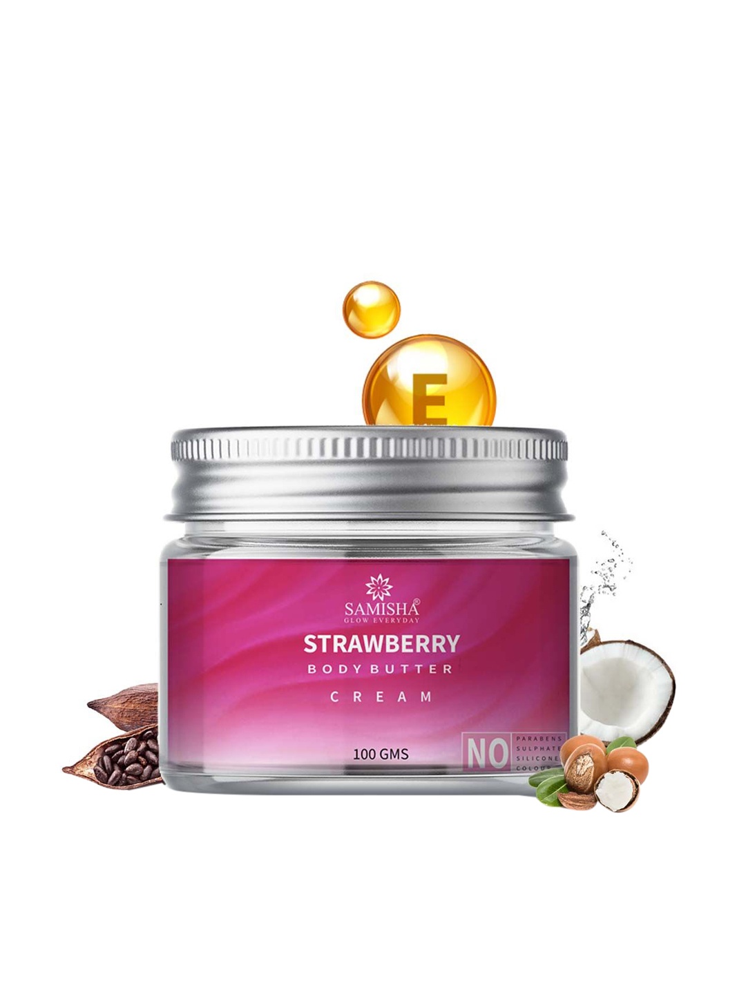 

SAMISHA Organic Strawberry Stretch Marks Remover - 100ml, Pink