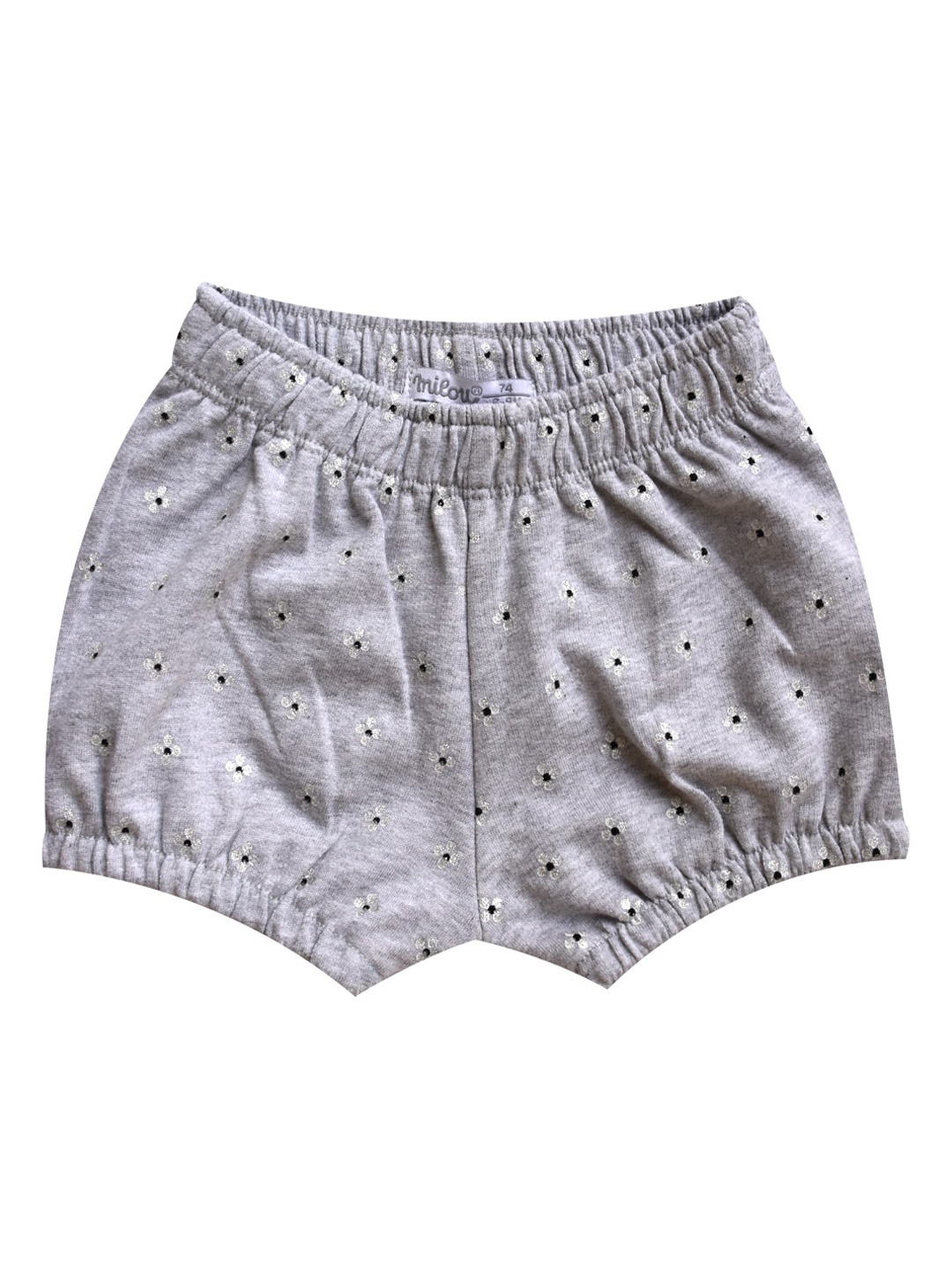

milou Girls Grey Floral Printed Pure Cotton Shorts