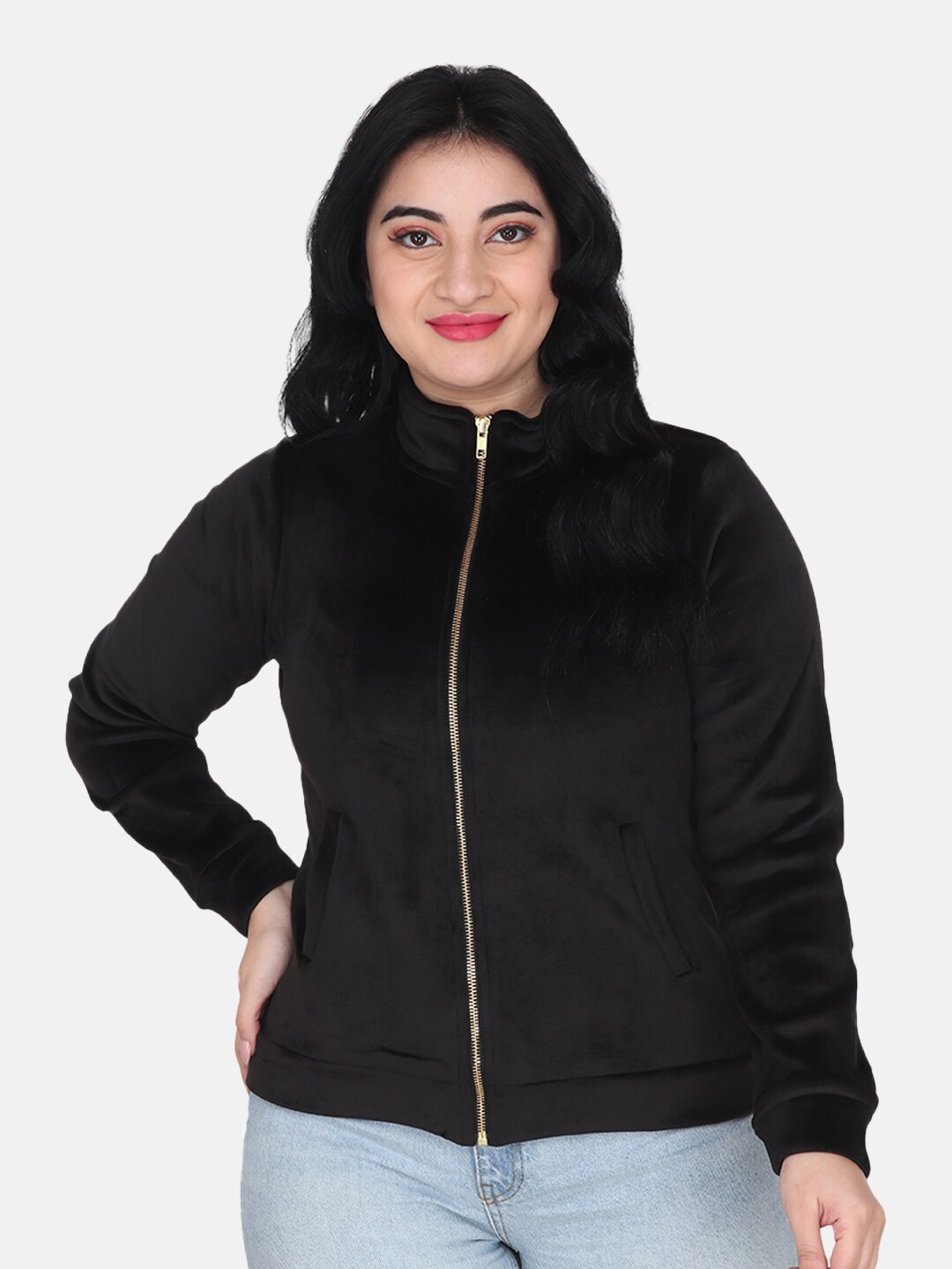 

Albion Women Mock Collar Sweatshirt, Black