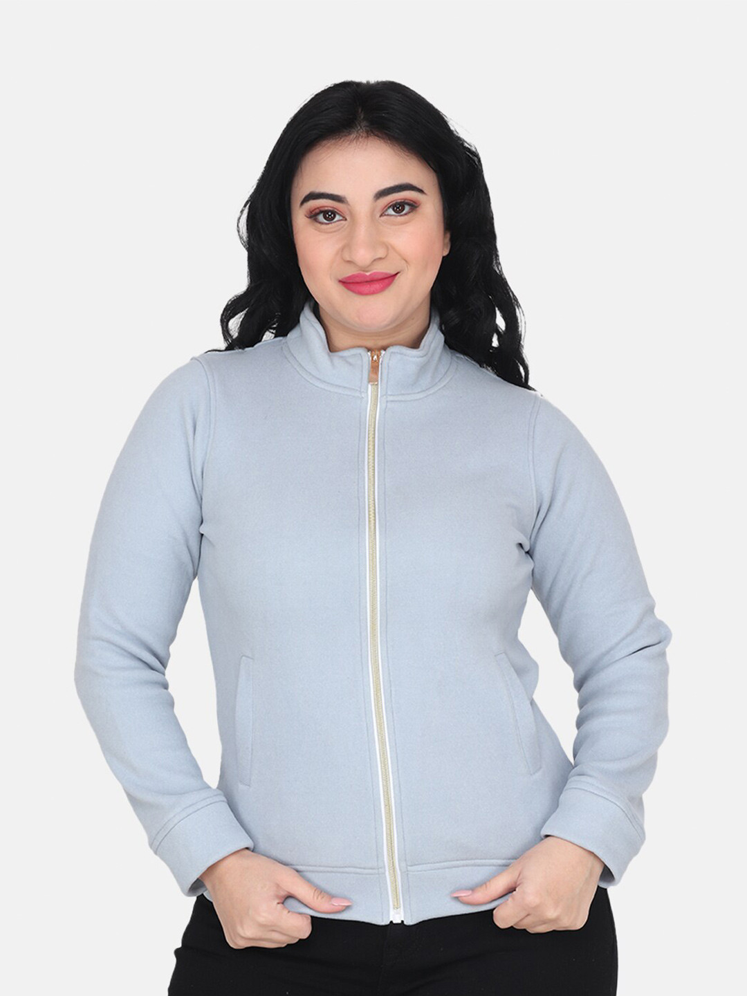 

Albion Women Mock Collar Sweatshirt, Blue