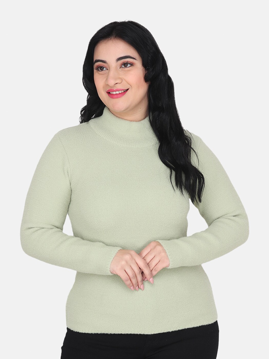 

Albion High Neck Wool Sweatshirt, Green