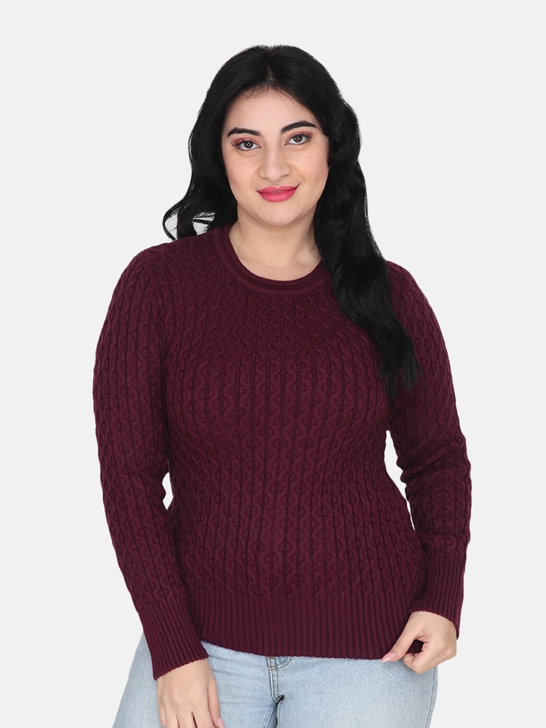 

Albion Round Neck Pullover Sweatshirt, Maroon