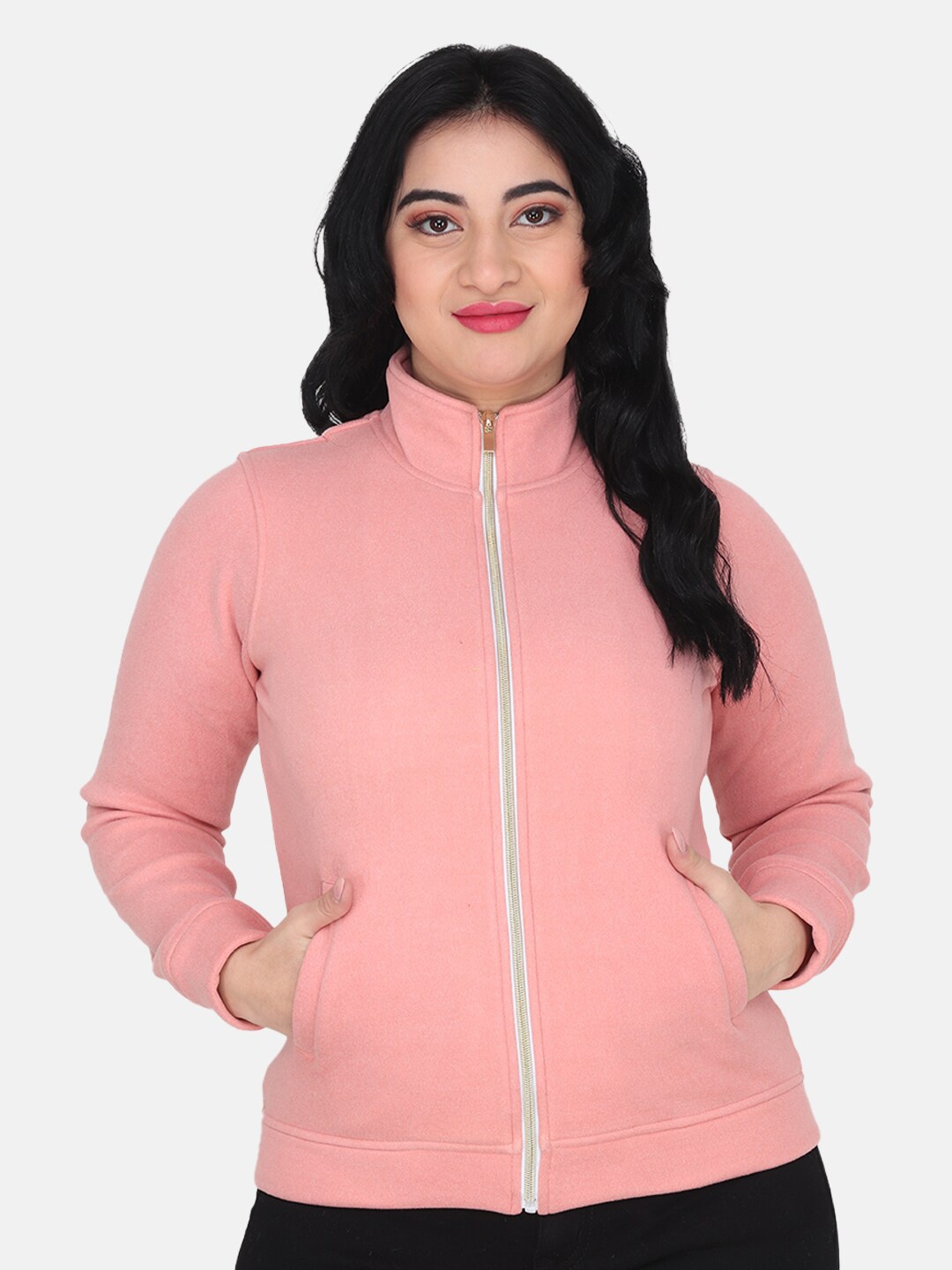 

Albion Women Front-Open Sweatshirt, Pink