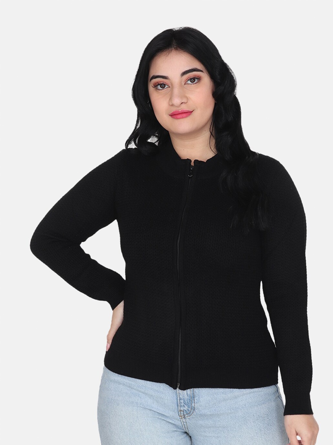 

Albion Women Front-Open Sweatshirt, Black