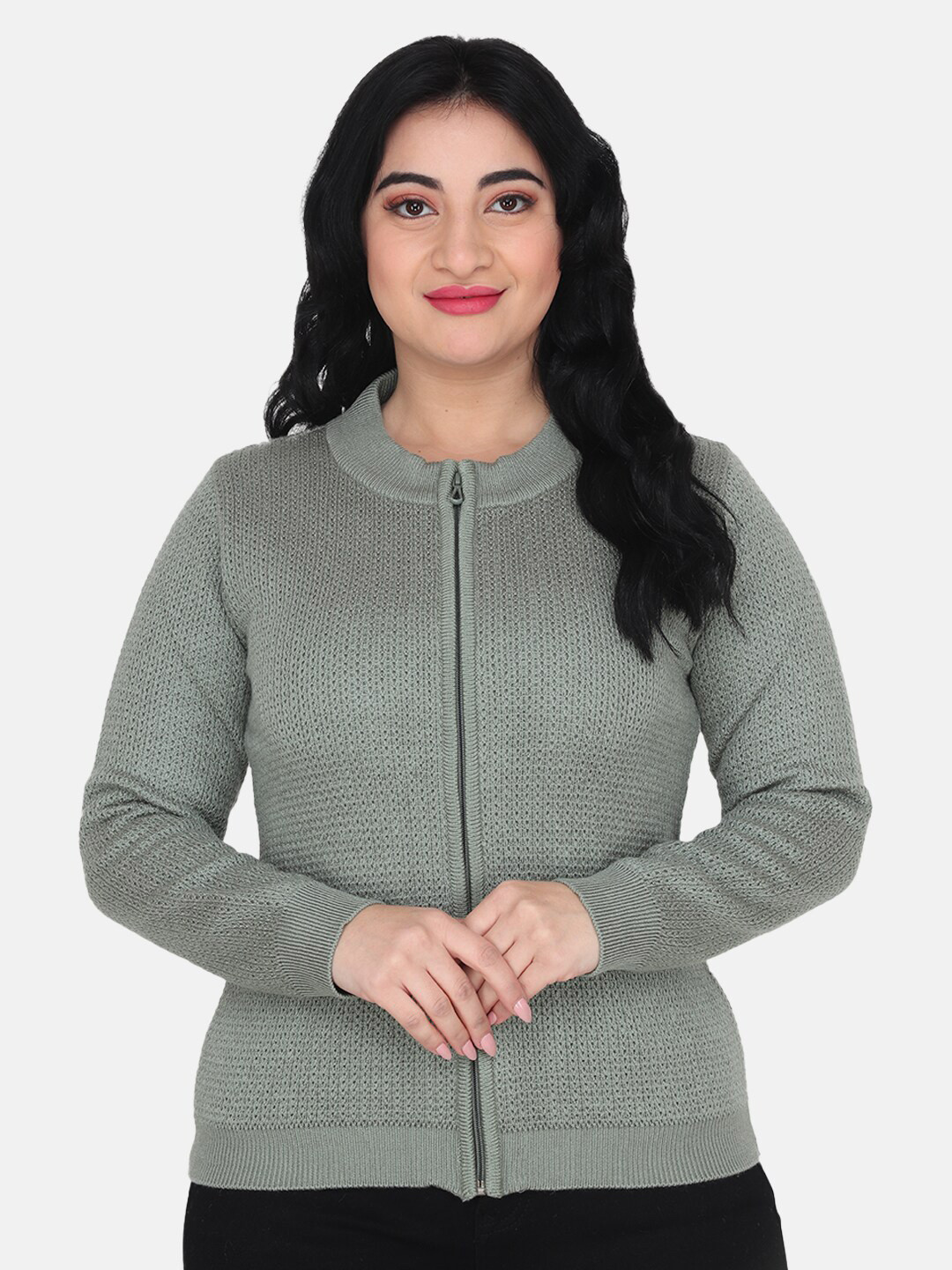 

Albion Women Front-Open Sweatshirt, Green