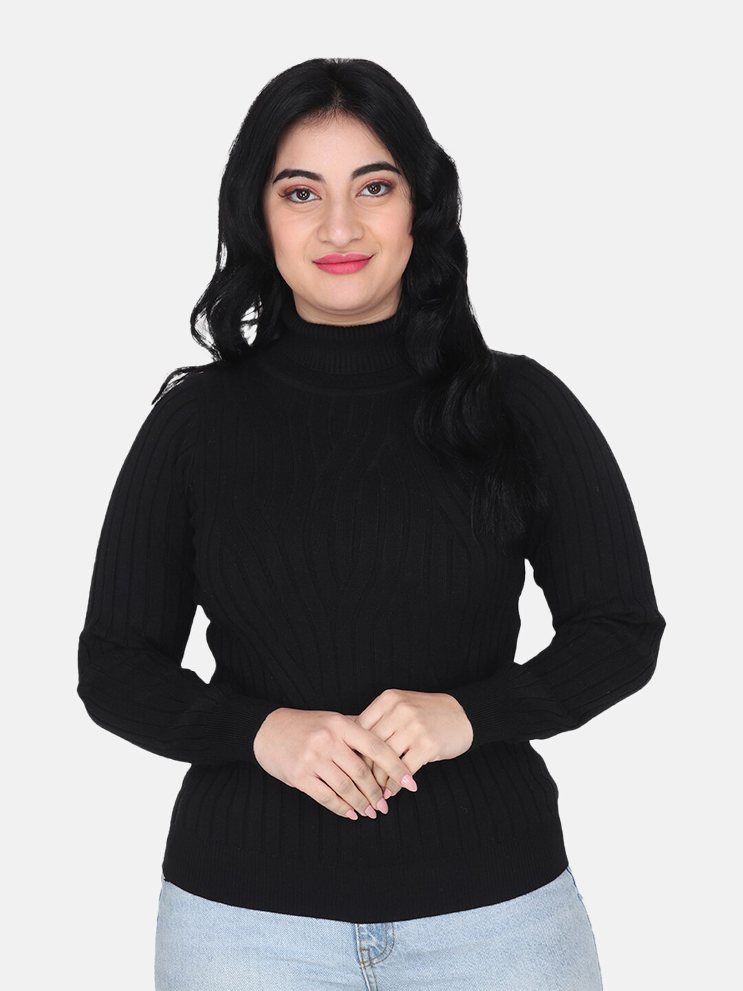 

Albion Women Turtle Neck Sweatshirt, Black