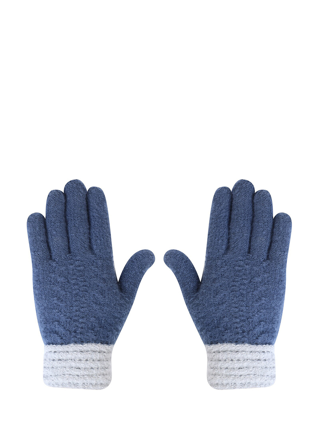 

LOOM LEGACY Men Acrylic Patterned Hand Gloves, Navy blue