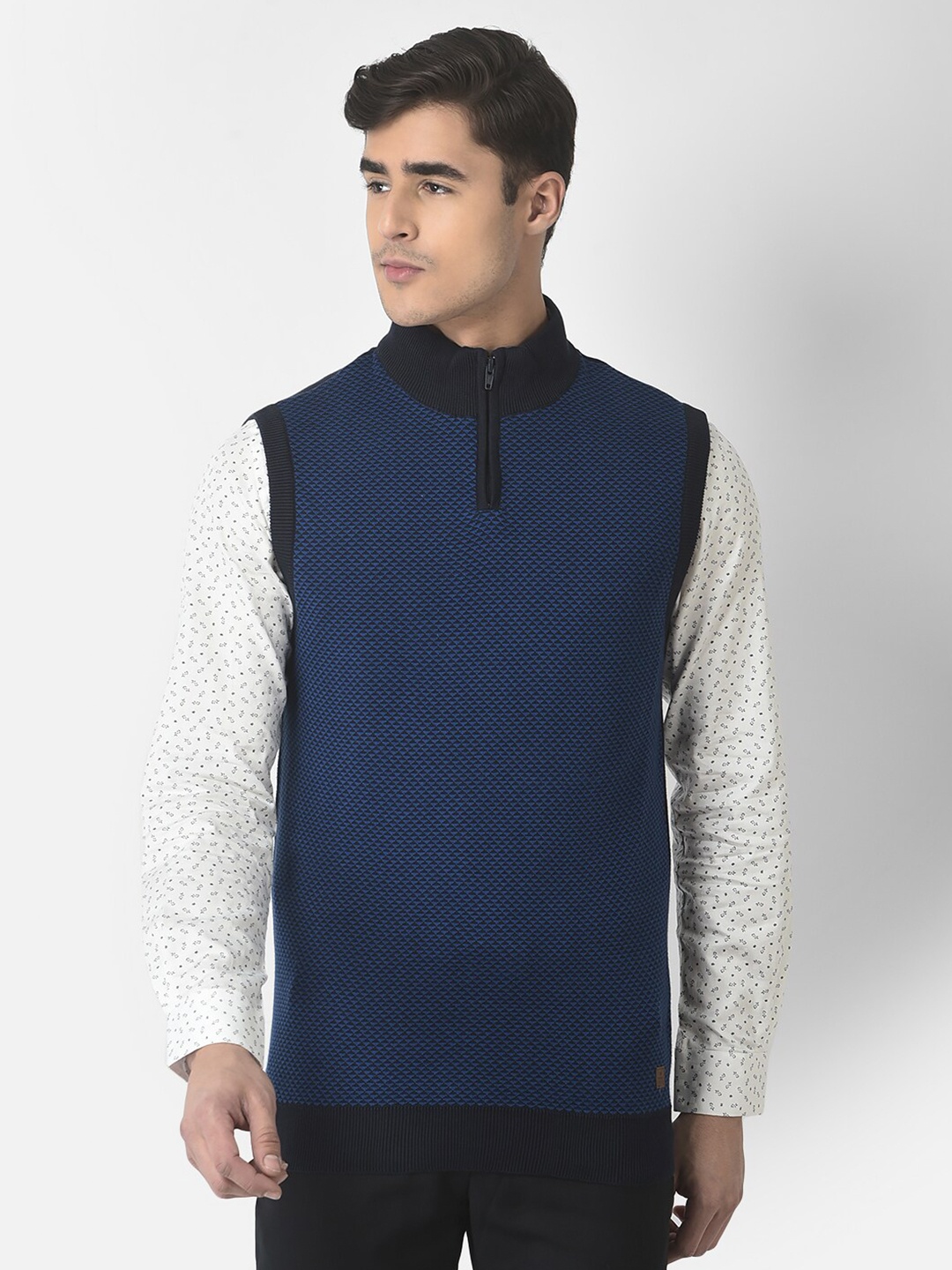 

Turtle Men Cotton Sweater Vest, Blue