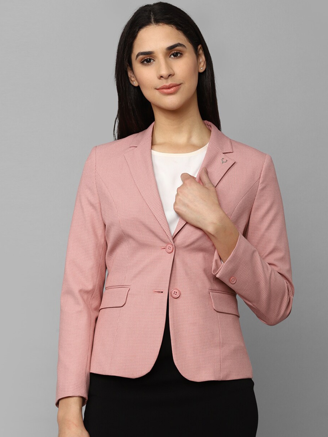 

Allen Solly Woman Single-Breasted Casual Blazer, Pink