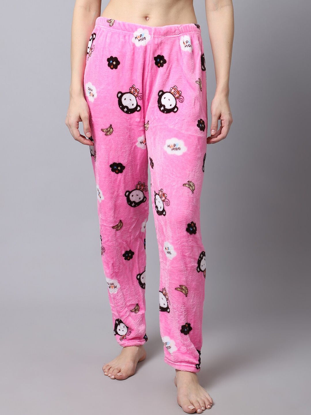 

TAG 7 Women Printed Lounge Pants, Pink