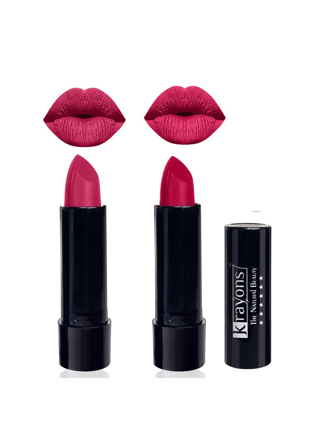 

krayons The Natural Beauty Set Of 2 Matte Lipsticks - Angel Pink 171 & Pink Lips 184