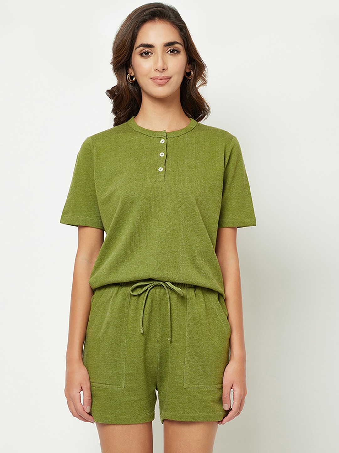 

HOUSE OF S Cotton Blend Co-Ords, Green