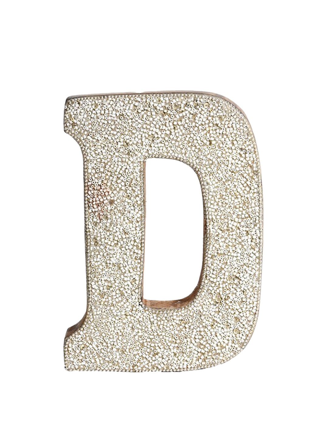 

CASA DECOR Gold-Toned The Beaded Alphabets D Showpiece