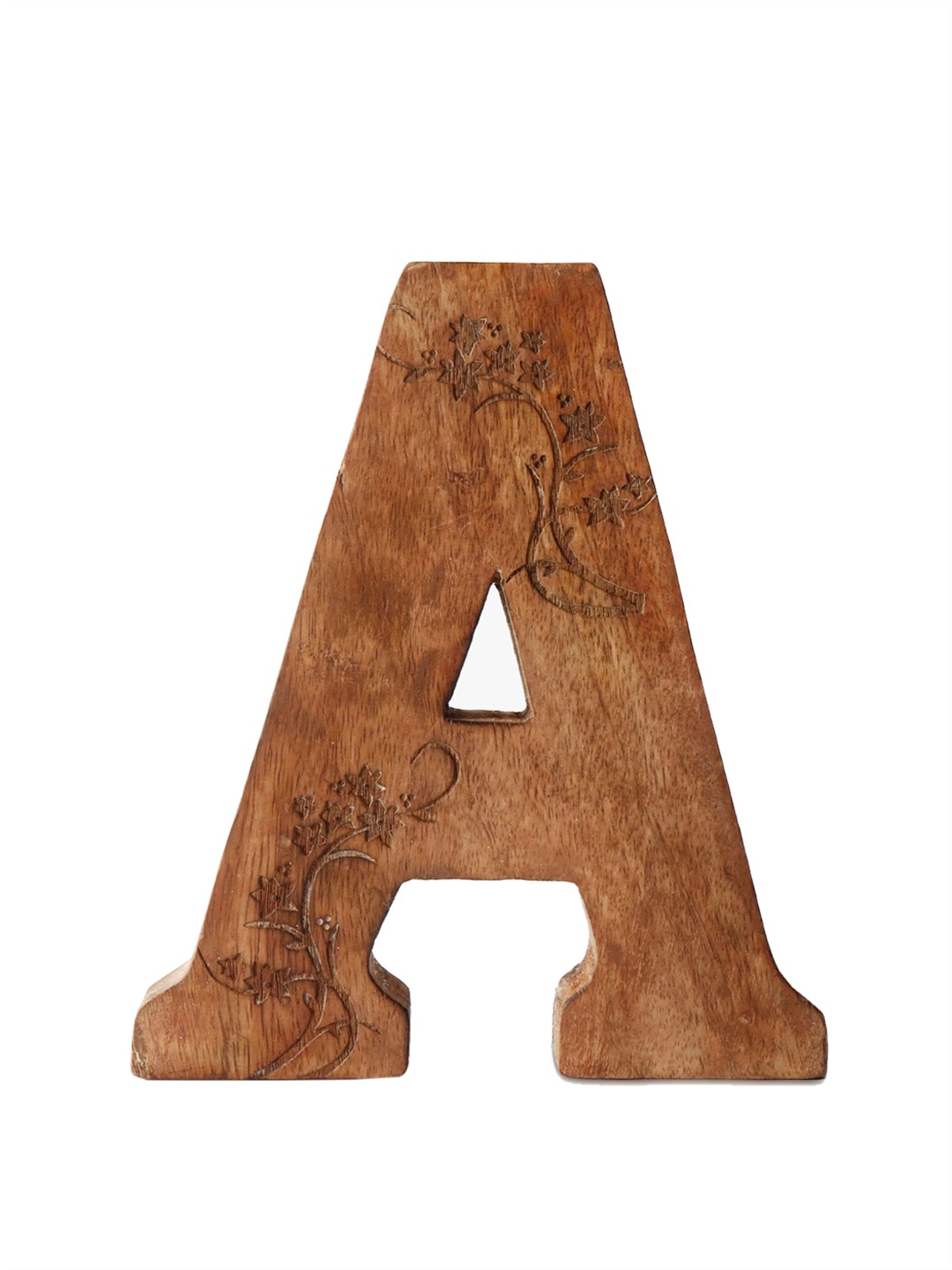 

CASA DECOR Brown Alphabet A Floral Initial Showpiece