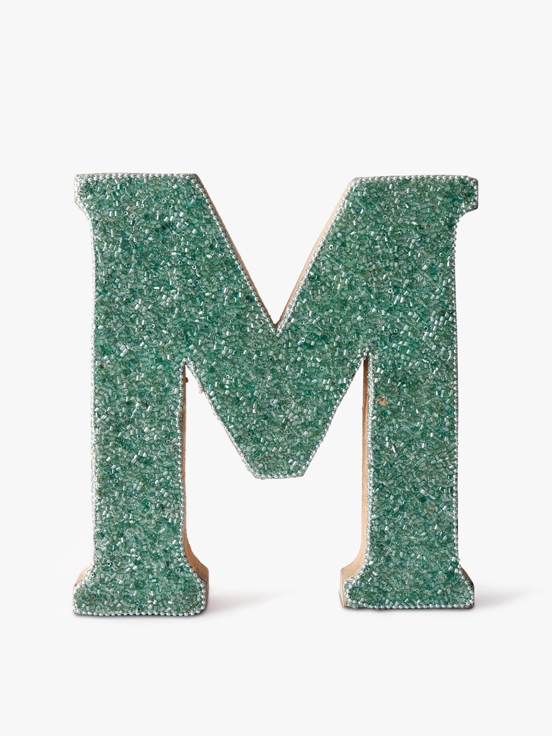 

CASA DECOR Green Alphabet M Showpiece